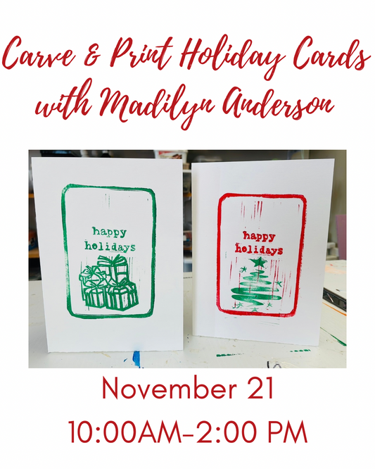 Handmade for the Holidays Series: Carve & Print Holiday Cards with Madilyn Anderson